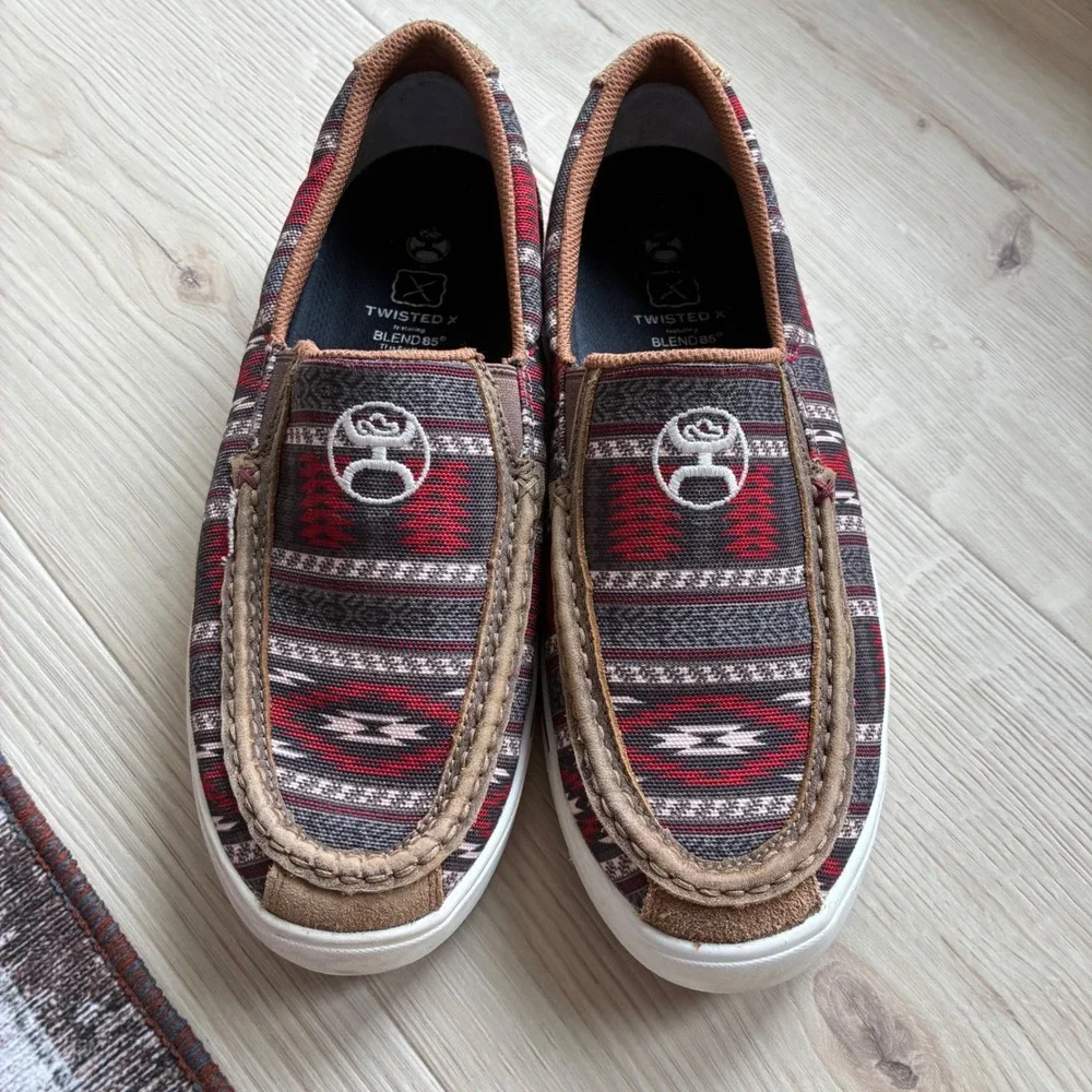 Twisted X Hooey Loper MHYC023 Nomad Multi Southwestern Aztec Slip On Shoes 8.5M